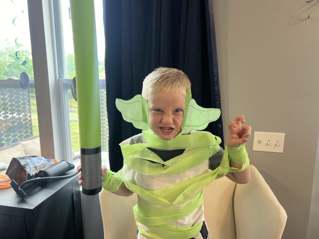 Yoda Dress Up Game for Star Wars Birthday Party