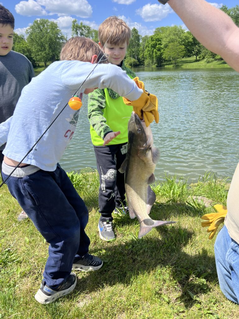 Catching Fish at Dutchman's For The Webelos Skills Day