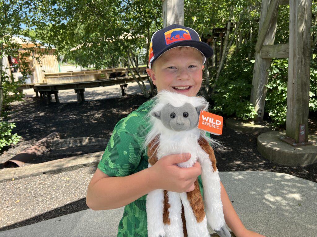 Ted With His Monkey "Sparky" at the Columbus Zoo