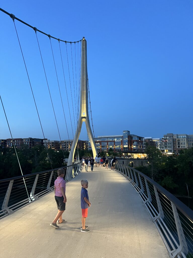 Crossing the Bridge at Dublin Ohio